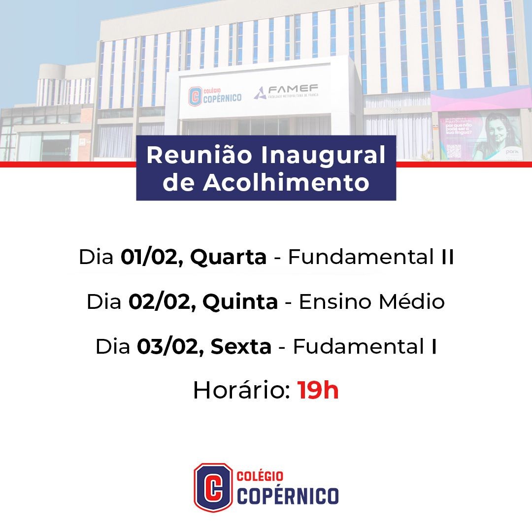 Reunião Inaugural de Acolhimento