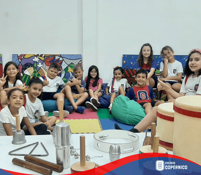 Aula prática com os alunos do 3 °B