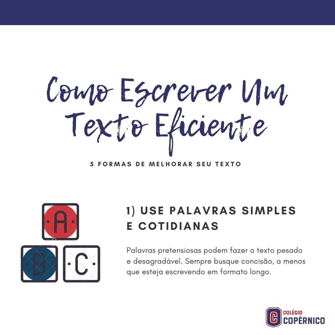 Dicas para escrever um texto eficiente